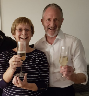 Sheila and Mark celebrate success